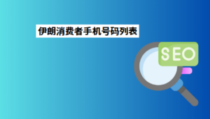 伊朗消费者手机号码列表