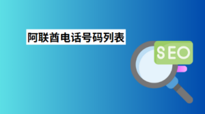 阿联酋电话号码列表